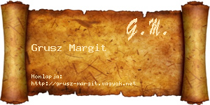 Grusz Margit névjegykártya